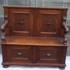 Discount Pamono Antique German Chest Bench in Carved Oak, 1880s