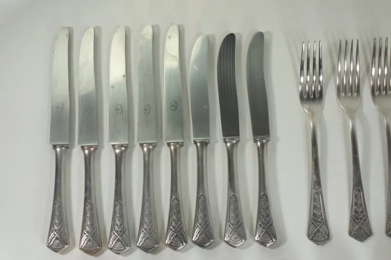 Pamono Antique German Cutlery Set from Peka, Set of 24> Cutlery & Serving Utensils