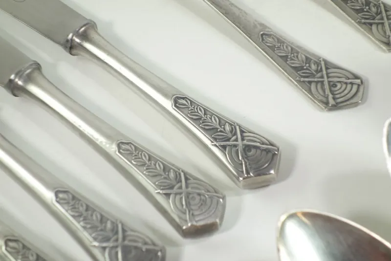 Pamono Antique German Cutlery Set from Peka, Set of 24> Cutlery & Serving Utensils