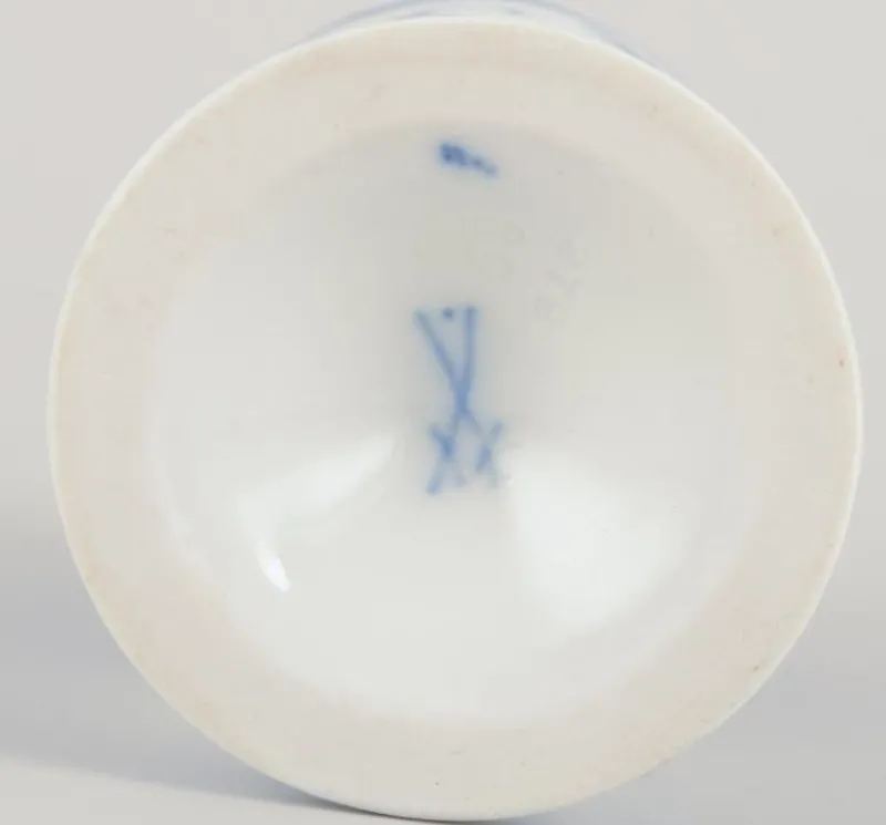 Pamono Antique German Egg Cups from Meissen, 1890s, Set of 5> Serving Dishes