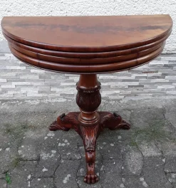 Best Pamono Antique German Gaming Table in Mahogany, 1860