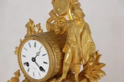 Pamono Antique German Gold-Plated Mantel Pendulum Clock, 1860s><noscript><img width=