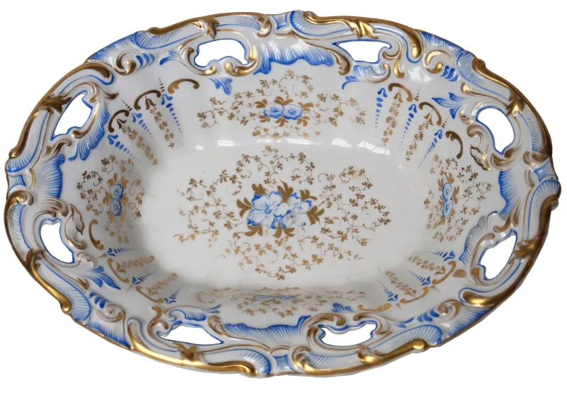 Pamono Antique German Porcelain Dish from SPM Berlin> Serving Dishes