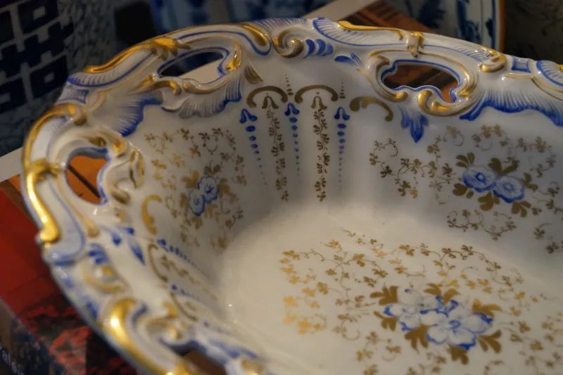 Pamono Antique German Porcelain Dish from SPM Berlin> Serving Dishes