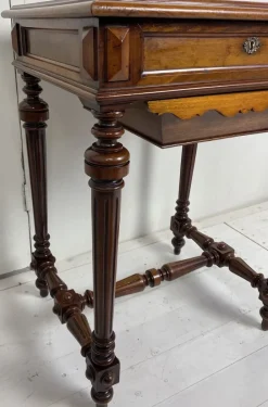 Pamono Antique German Walnut Sewing Table><noscript><img width=