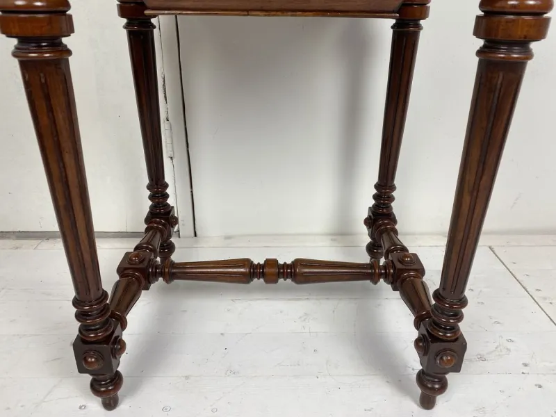 Pamono Antique German Walnut Sewing Table> Worktables & Workbenches