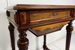 Pamono Antique German Walnut Sewing Table><noscript><img width=