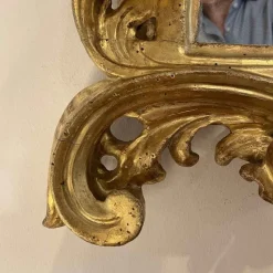 New Pamono Antique Gilded Frame Mirror, 1700s