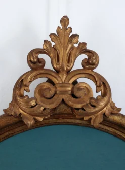 Pamono Antique Gilded Headboard with Louis XIV Style Central Decoration, 1950s> Beds & Bedroom Sets