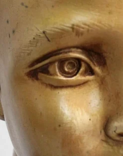 Clearance Pamono Antique Gilded Plaster Twisted Column and Bust of a Girl