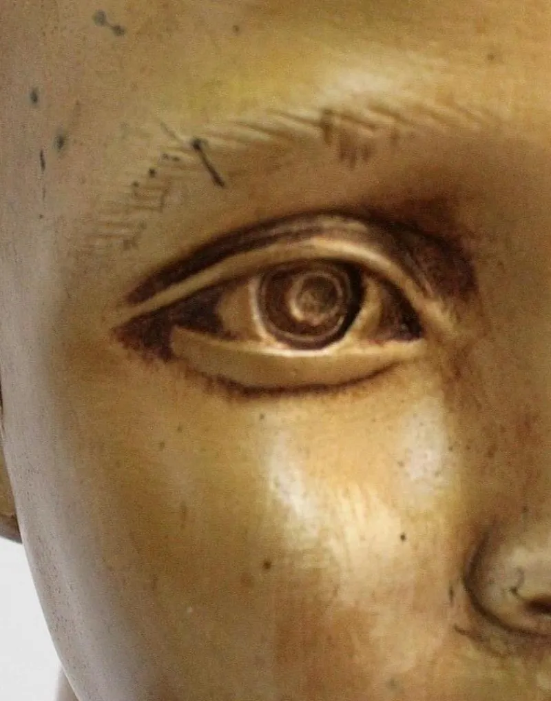Clearance Pamono Antique Gilded Plaster Twisted Column and Bust of a Girl