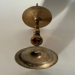 New Pamono Antique Gilt Bronze Candlestick, 1500s
