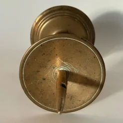 New Pamono Antique Gilt Bronze Candlestick, 1500s