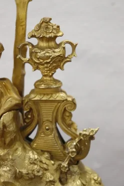 Pamono Antique Gilt Bronze Table Clock, 19th Century><noscript><img width=