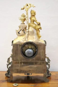 Pamono Antique Gilt Bronze Table Clock, 19th Century><noscript><img width=