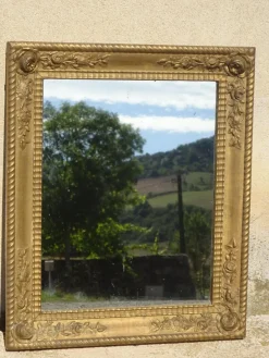 Sale Pamono Antique Gilt Frame Mirror in Beech