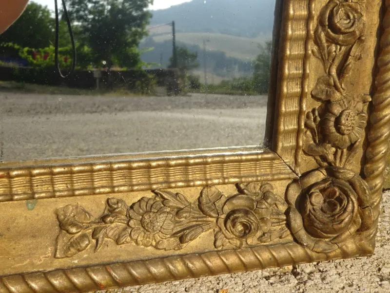 Sale Pamono Antique Gilt Frame Mirror in Beech