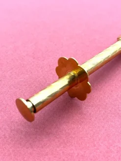 Hot Pamono Antique Gold-Plated Sugar Tongs with Decorated Handle, 1890s