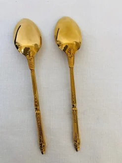 New Pamono Antique Gold-Plated Tableware Set from Frionnet Francois, 1900s, Set of 6