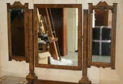Pamono Antique Gothic Burr & Burl Dressing Table with Brass Fittings> Dressing Tables