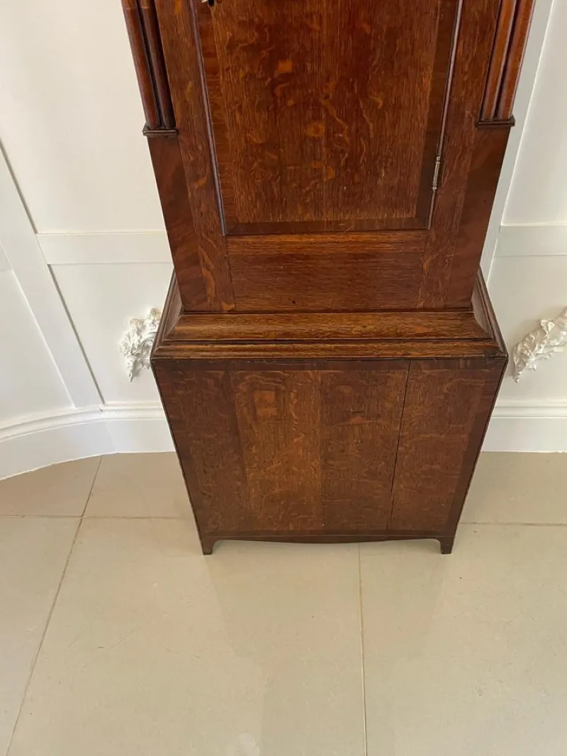 Pamono Antique Grandfather Clock in Oak and Mahogany by W. Prior for Skipton> Clocks