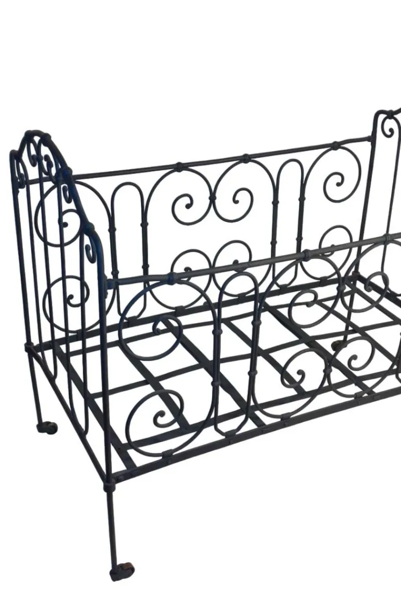 Pamono Antique Gray Wrought Iron Children's Bed, 1890s> Children's Chairs