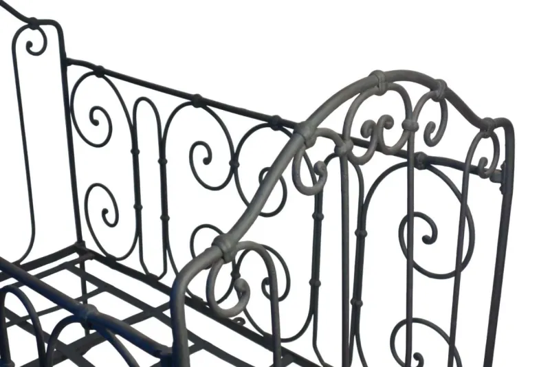 Pamono Antique Gray Wrought Iron Children's Bed, 1890s> Children's Chairs