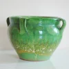 Discount Pamono Antique Green Glazed Terracotta Planter, 1890s