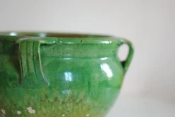 Discount Pamono Antique Green Glazed Terracotta Planter, 1890s