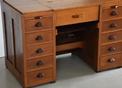 Pamono Antique Haagse School Oak Work Desk, 1920s><noscript><img width=