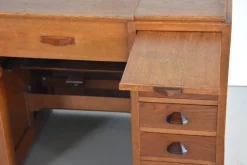 Pamono Antique Haagse School Oak Work Desk, 1920s><noscript><img width=