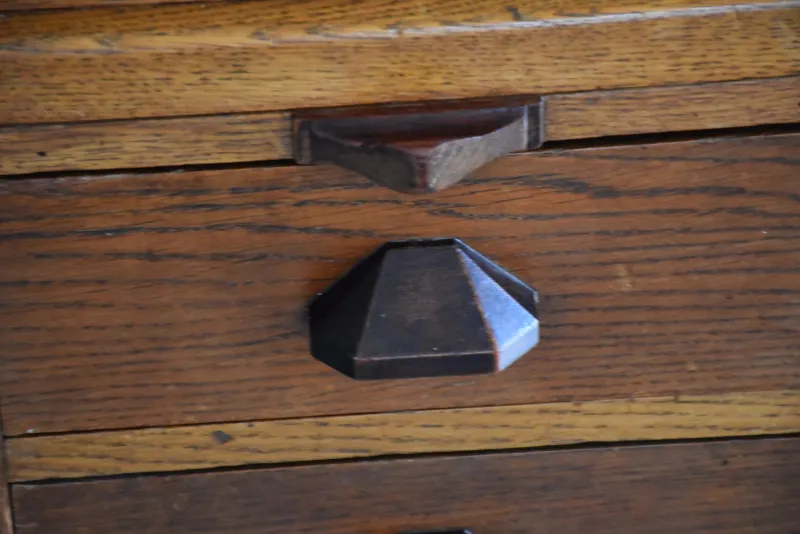 Pamono Antique Haagse School Oak Work Desk, 1920s> Desks
