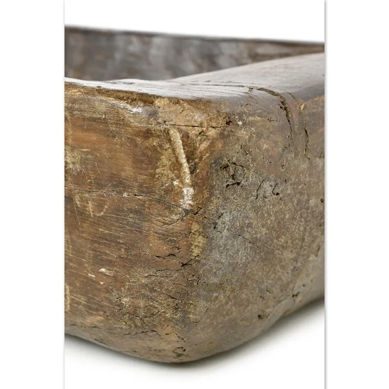 Pamono Antique Hand-Carved Solid Wood Trough> Planters And Jardiniere