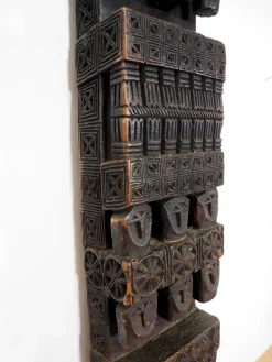 Pamono Antique Hand-Carved Wooden Pillar Column, Afghanistan / Pakistan, 1890s><noscript><img width=