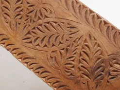 Pamono Antique Hand-Carved Wooden Pillar Column, Swat Valley Pakistan, 1890s><noscript><img width=