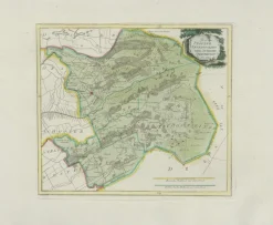 New Pamono Antique Hand-Colored Map of Eastern Friesland by Von Reilly, 1791