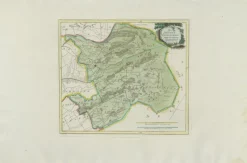New Pamono Antique Hand-Colored Map of Eastern Friesland by Von Reilly, 1791