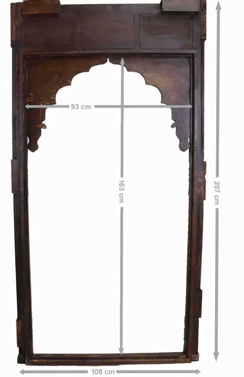 Pamono Antique Handmade and Handcarved Archway Door Frame, Nuristan, Afghanistan, 1920s> Architectural Elements