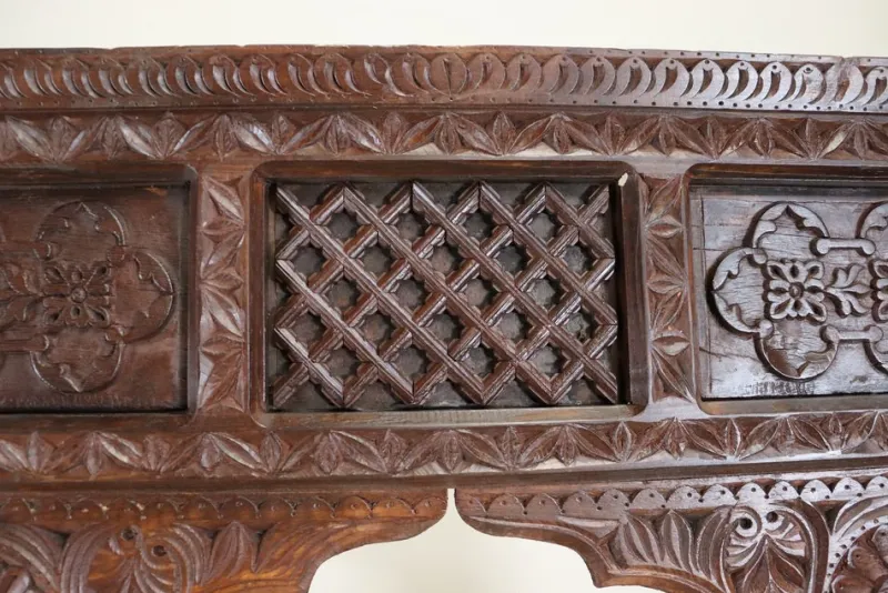 Pamono Antique Handmade and Handcarved Archway Door Frame, Nuristan, Afghanistan, 1920s> Architectural Elements