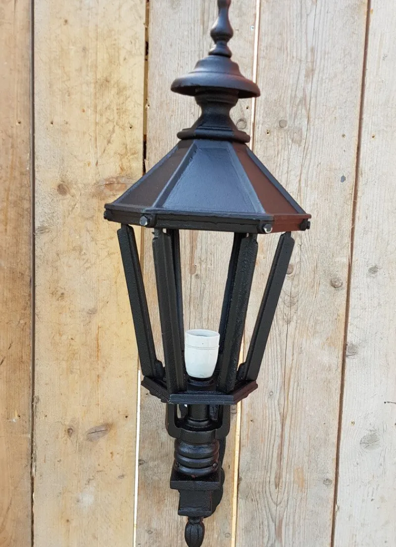 Pamono Antique Hexagon Cast Iron Wall Lantern> Garden Lighting