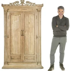 Online Pamono Antique Indian Double-Leaf Door in Carved Solid Wood
