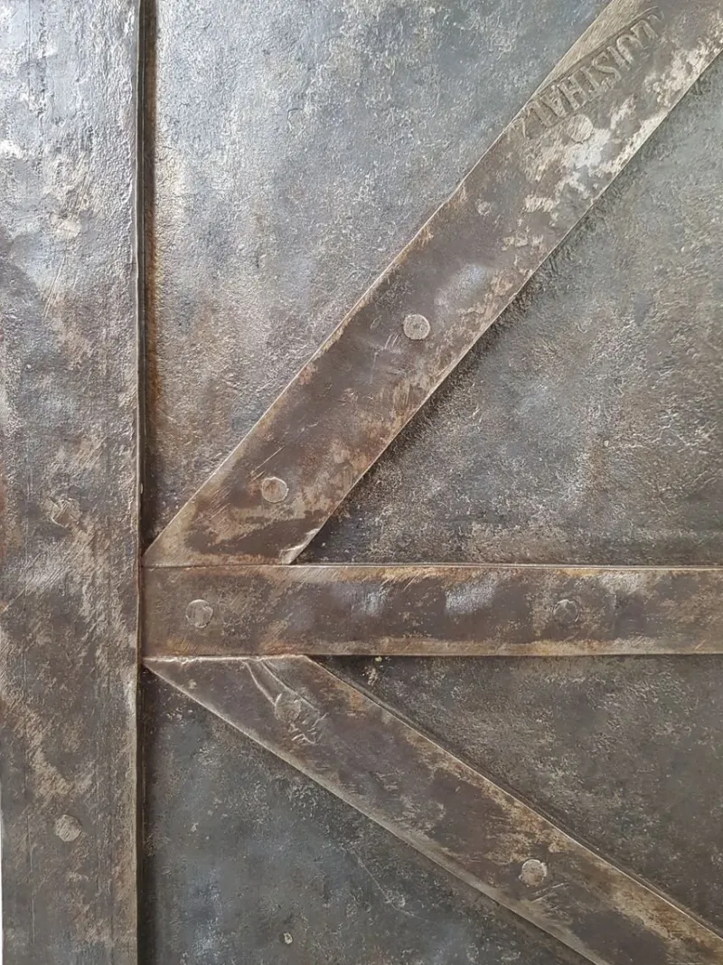 Outlet Pamono Antique Industrial Iron Door, 18th Century