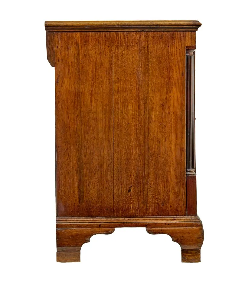 Pamono Antique Inlaid Oak Dresser Base, 1760s> Dressers, Commodes & Chests