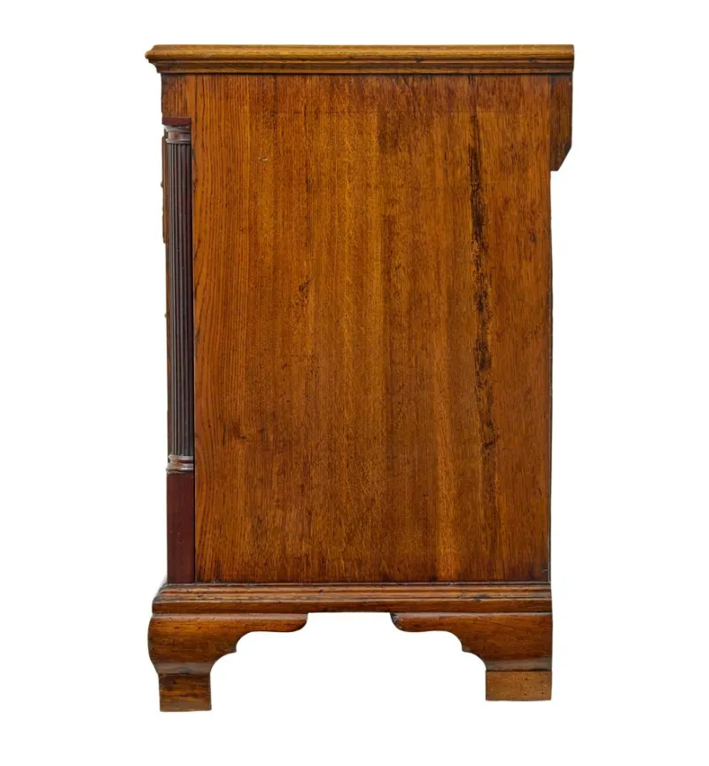 Pamono Antique Inlaid Oak Dresser Base, 1760s> Dressers, Commodes & Chests