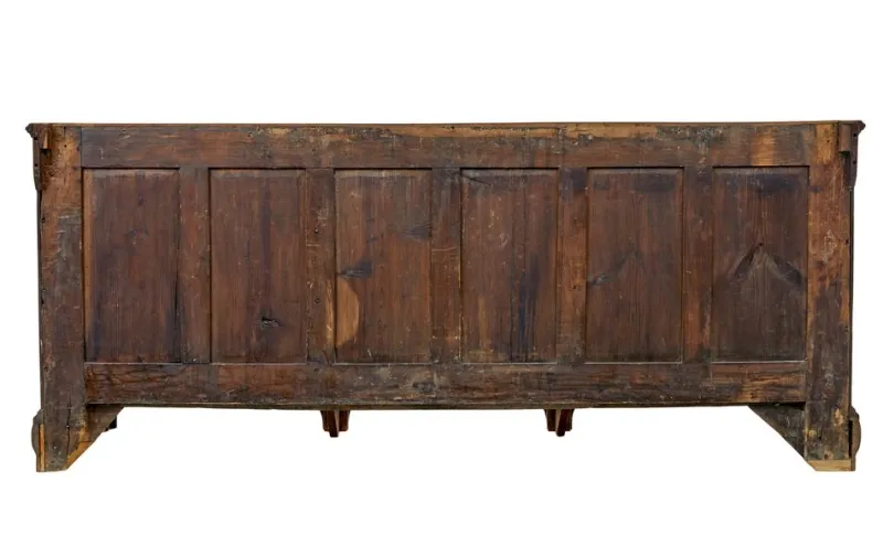 Pamono Antique Inlaid Oak Dresser Base, 1760s> Dressers, Commodes & Chests