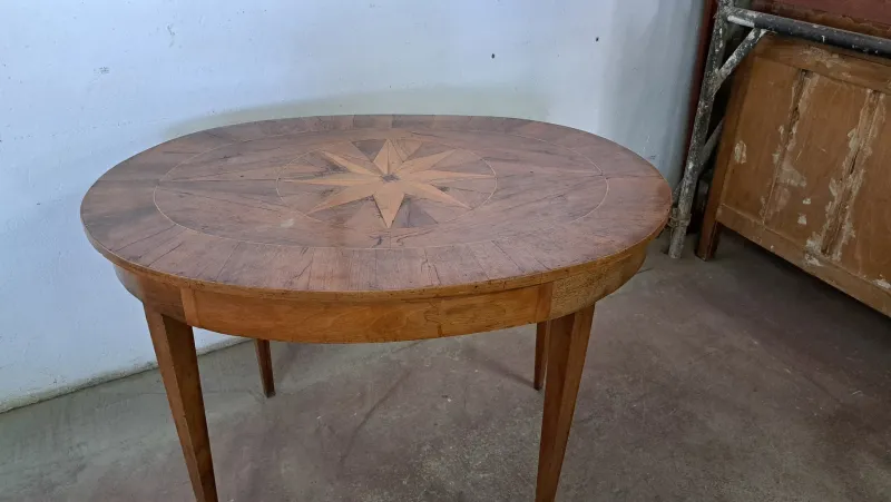 Outlet Pamono Antique Inlaid Table, 1890s