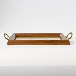 Pamono Antique Inlaid Wood Tray, 1920s><noscript><img width=