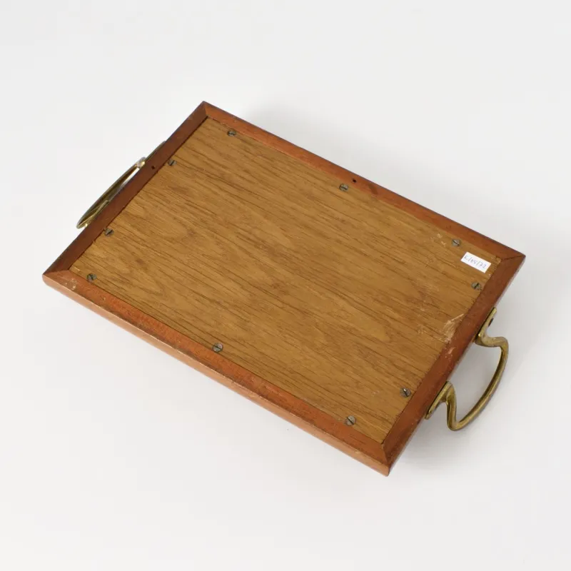 Pamono Antique Inlaid Wood Tray, 1920s> Trays