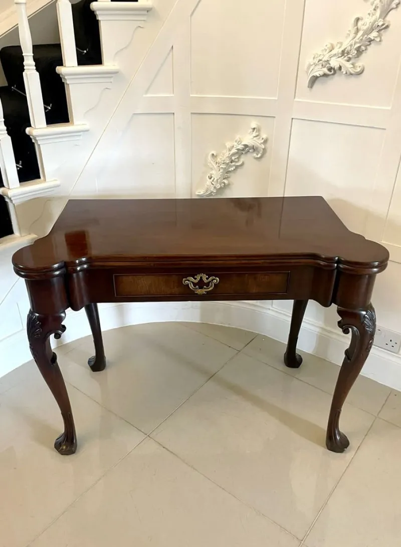Pamono Antique Irish George II Chippendale Mahogany Card Table, 1750> Game Tables