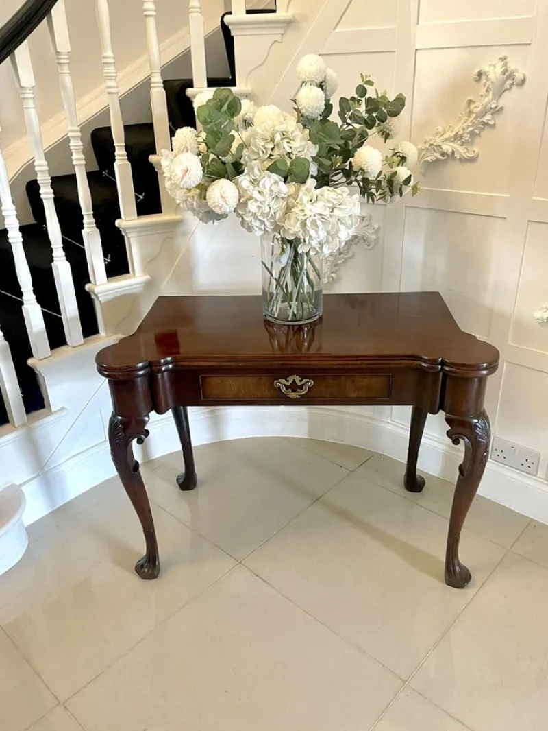 Pamono Antique Irish George II Chippendale Mahogany Card Table, 1750> Game Tables
